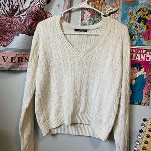 Brandy Melville Leigh Sweater in White